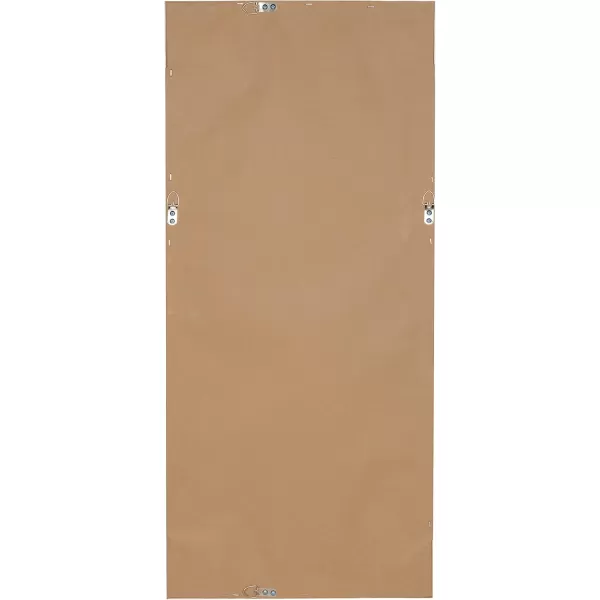 imageKate and Laurel Macon Framed Wall Panel Beveled Mirror 16x36 Distressed Soft White