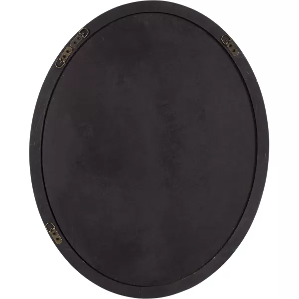 imageKate and Laurel Mansell Oval Wall Mirror 24 x 30 Rustic Brown Rustic Farmhouse Wooden Mirror with Modern Oval ShapeGold