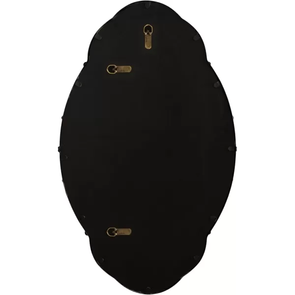 imageKate and Laurel Novella Glam Ornate Mirror 18x30 Gold Traditional Baroque Inspired Wall DecorBlack
