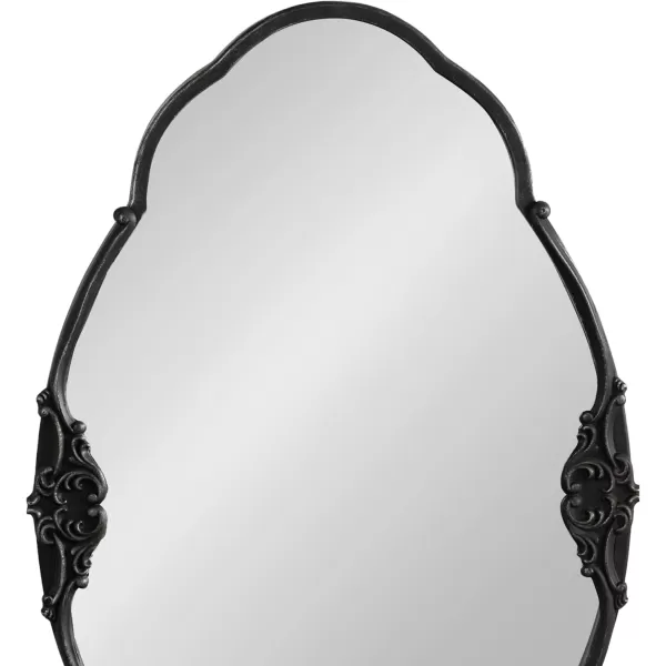 imageKate and Laurel Novella Glam Ornate Mirror 18x30 Gold Traditional Baroque Inspired Wall DecorBlack