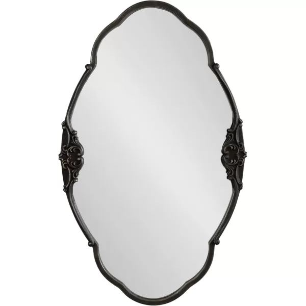 imageKate and Laurel Novella Glam Ornate Mirror 18x30 Gold Traditional Baroque Inspired Wall DecorBlack