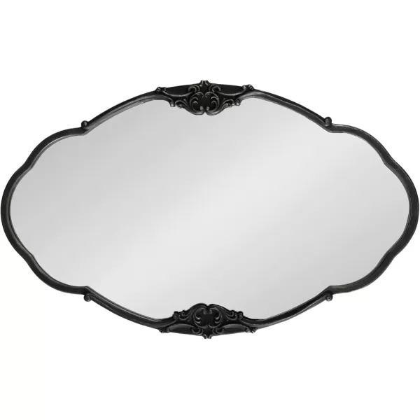 imageKate and Laurel Novella Glam Ornate Mirror 18x30 Gold Traditional Baroque Inspired Wall DecorBlack
