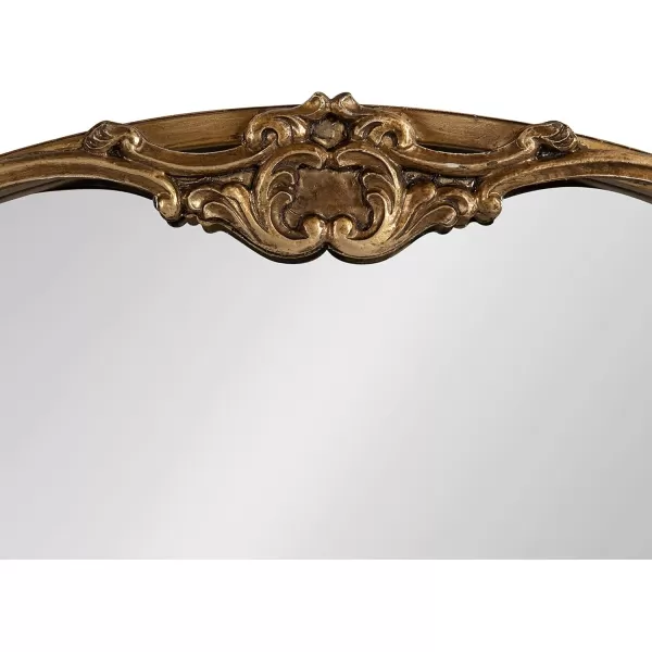 imageKate and Laurel Novella Glam Ornate Mirror 18x30 Gold Traditional Baroque Inspired Wall DecorGold