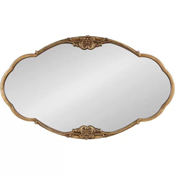 imageKate and Laurel Novella Glam Ornate Mirror 18x30 Gold Traditional Baroque Inspired Wall DecorGold