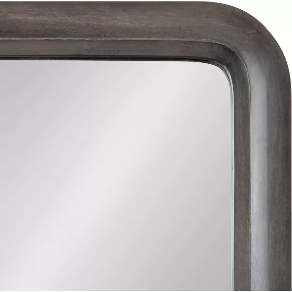 imageKate and Laurel Pao MidCentury Panel Wood Framed Wall Mirror 16 x 48 Walnut Brown Modern Full Length Mirror for WallGrey