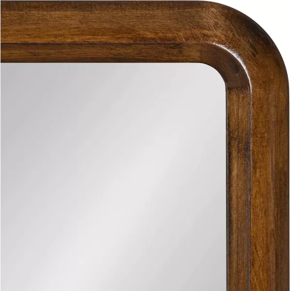 imageKate and Laurel Pao MidCentury Panel Wood Framed Wall Mirror 16 x 48 Walnut Brown Modern Full Length Mirror for WallWalnut Brown