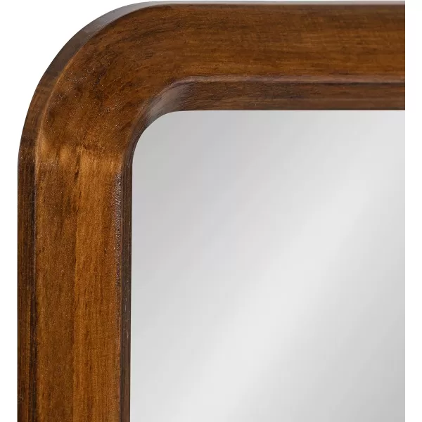imageKate and Laurel Pao MidCentury Panel Wood Framed Wall Mirror 16 x 48 Walnut Brown Modern Full Length Mirror for WallWalnut Brown