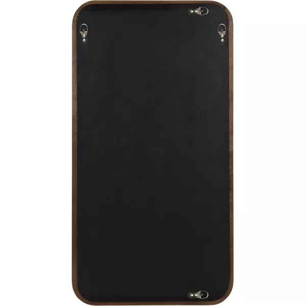 imageKate and Laurel Pao MidCentury Panel Wood Framed Wall Mirror 16 x 48 Walnut Brown Modern Full Length Mirror for WallWalnut Brown