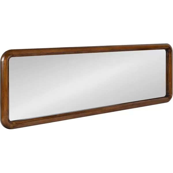 imageKate and Laurel Pao MidCentury Panel Wood Framed Wall Mirror 16 x 48 Walnut Brown Modern Full Length Mirror for WallWalnut Brown
