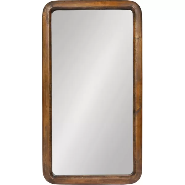 imageKate and Laurel Pao MidCentury Panel Wood Framed Wall Mirror 16 x 48 Walnut Brown Modern Full Length Mirror for WallWalnut Brown