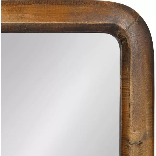 imageKate and Laurel Pao MidCentury Panel Wood Framed Wall Mirror 16 x 48 Walnut Brown Modern Full Length Mirror for WallWalnut Brown