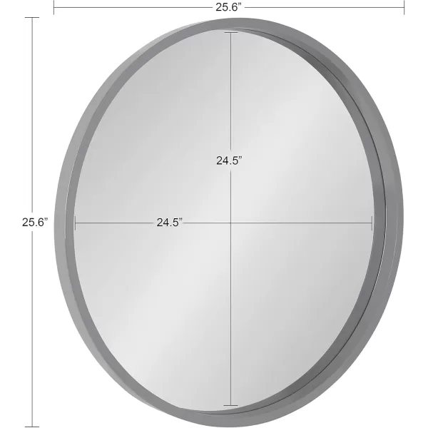imageKate and Laurel Travis Round Wood Wall Mirror 315quot Diameter White Modern Wall Dcor AccentGrey