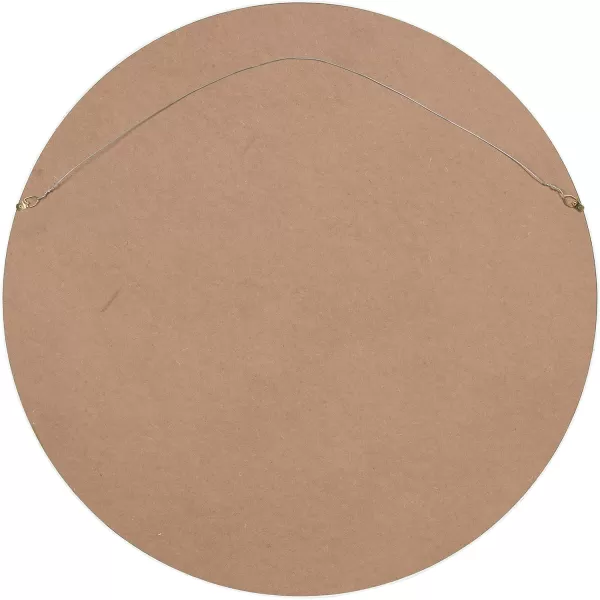 imageKate and Laurel Travis Round Wood Wall Mirror 315quot Diameter White Modern Wall Dcor AccentWhite