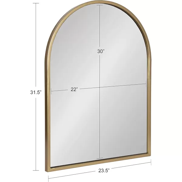imageKate and Laurel Valenti Modern Arched Wall Mirror 24 x 32 Gold Vibrant Decorative Mirror for Wall