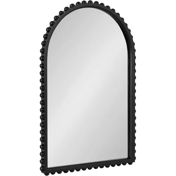imageKate and Laurel Beadbrook Modern Beaded Arched Mirror 20 x 30 Black Transitional Arch Wall Mirror for Use as Bathroom Mirror or Entryway Mirror DecorBlack