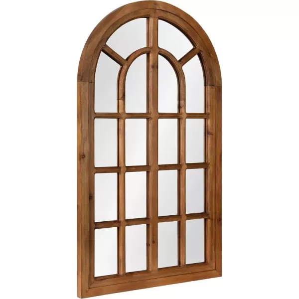 imageKate and Laurel Boldmere Rustic Windowpane Wall Mirror 22 x 38 Rustic White FarmhouseInspired Home DecorBrown
