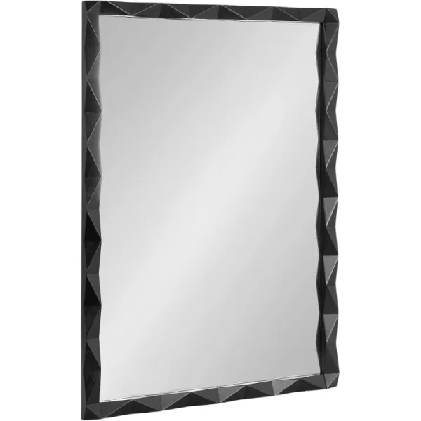 imageKate and Laurel Endicott Modern Geometric Rectangle Wall Mirror 24 x 36 Black Rectangular Dimensional Pieced Wood Mirror for Use as Bathroom Mirror for Over Sink or Cute Nursery MirrorBlack