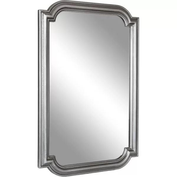 imageKate and Laurel Kinsman Traditional Glam Scalloped Wall Mirror for Vintage Home Dcor 24x36 GoldSilver
