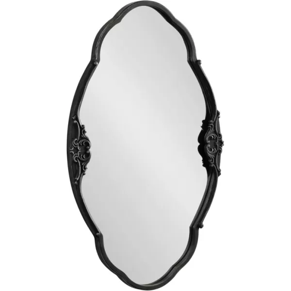 imageKate and Laurel Novella Glam Ornate Mirror 18x30 Gold Traditional Baroque Inspired Wall DecorBlack