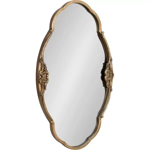imageKate and Laurel Novella Glam Ornate Mirror 18x30 Gold Traditional Baroque Inspired Wall DecorGold