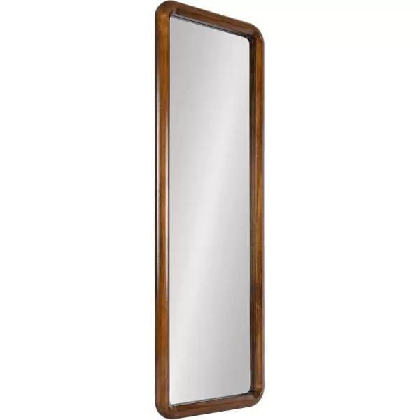 imageKate and Laurel Pao MidCentury Panel Wood Framed Wall Mirror 16 x 48 Walnut Brown Modern Full Length Mirror for WallWalnut Brown