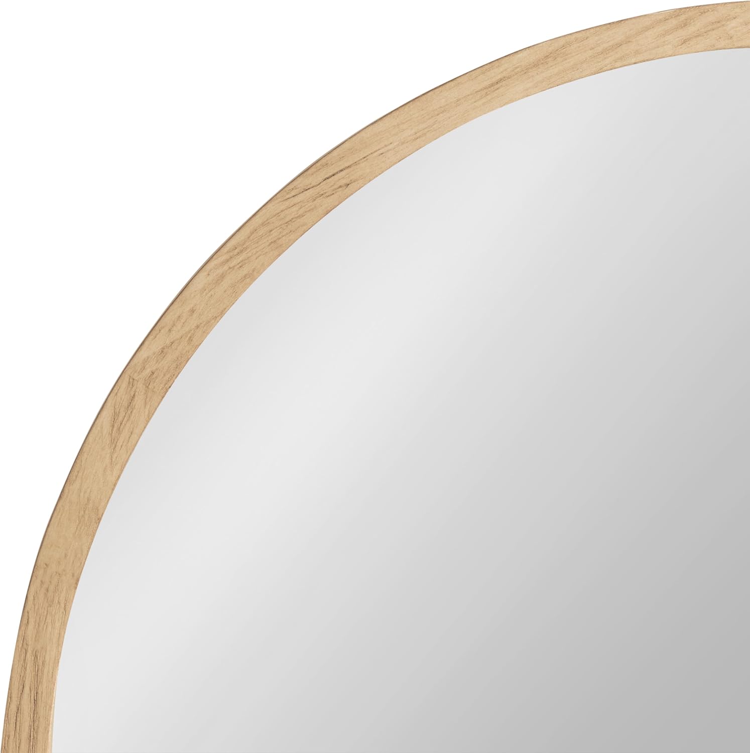 imageKate and Laurel Occonor Vintage Wooden Round Mirror 28 Inch Diameter Natural Brown Rustic Farmhouse Circle Wall Mirror with Geometric Shape and Lightly Distressed FinishNatural