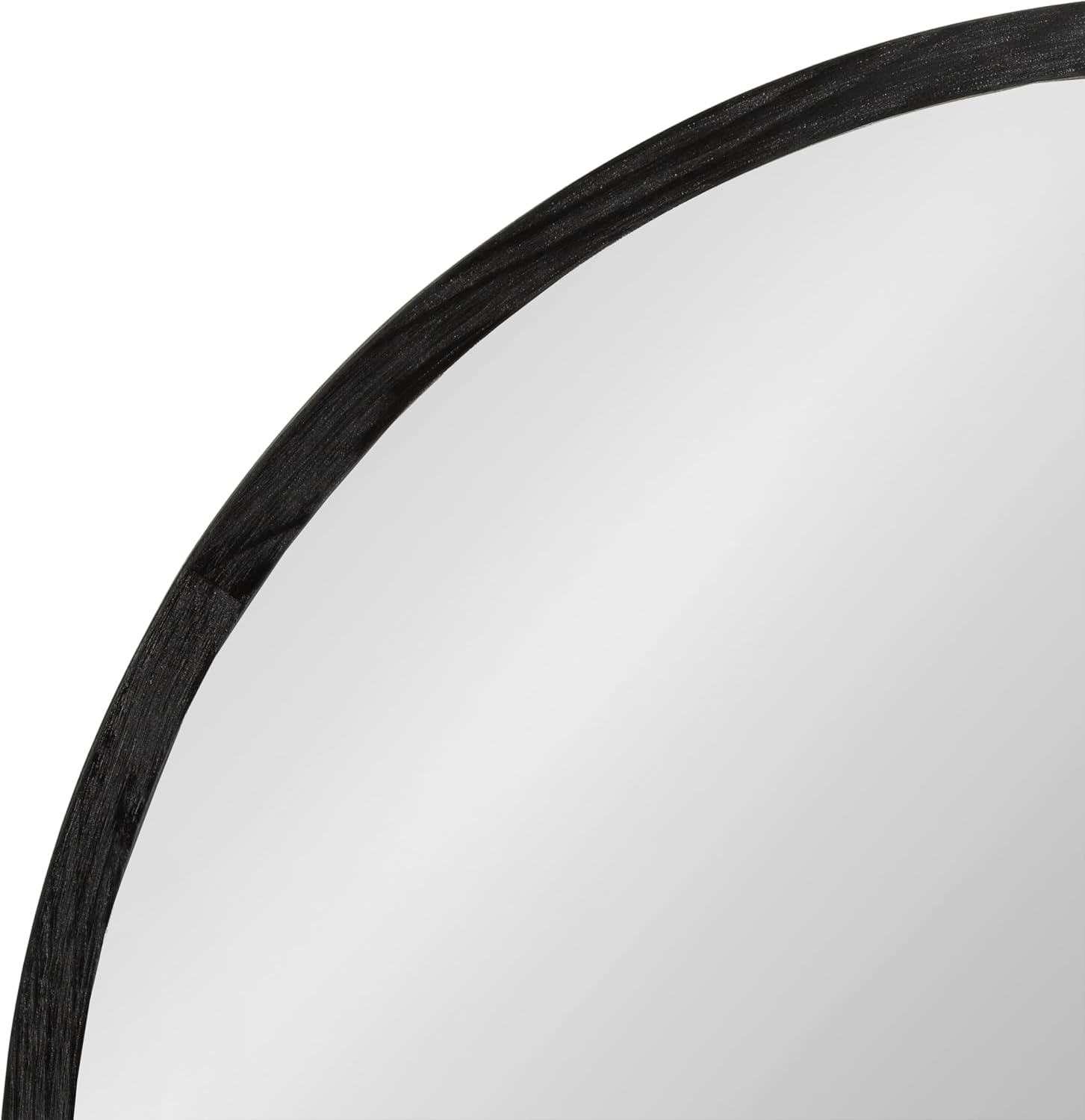 imageKate and Laurel Occonor Vintage Wooden Round Mirror 28 Inch Diameter Natural Brown Rustic Farmhouse Circle Wall Mirror with Geometric Shape and Lightly Distressed FinishBlack