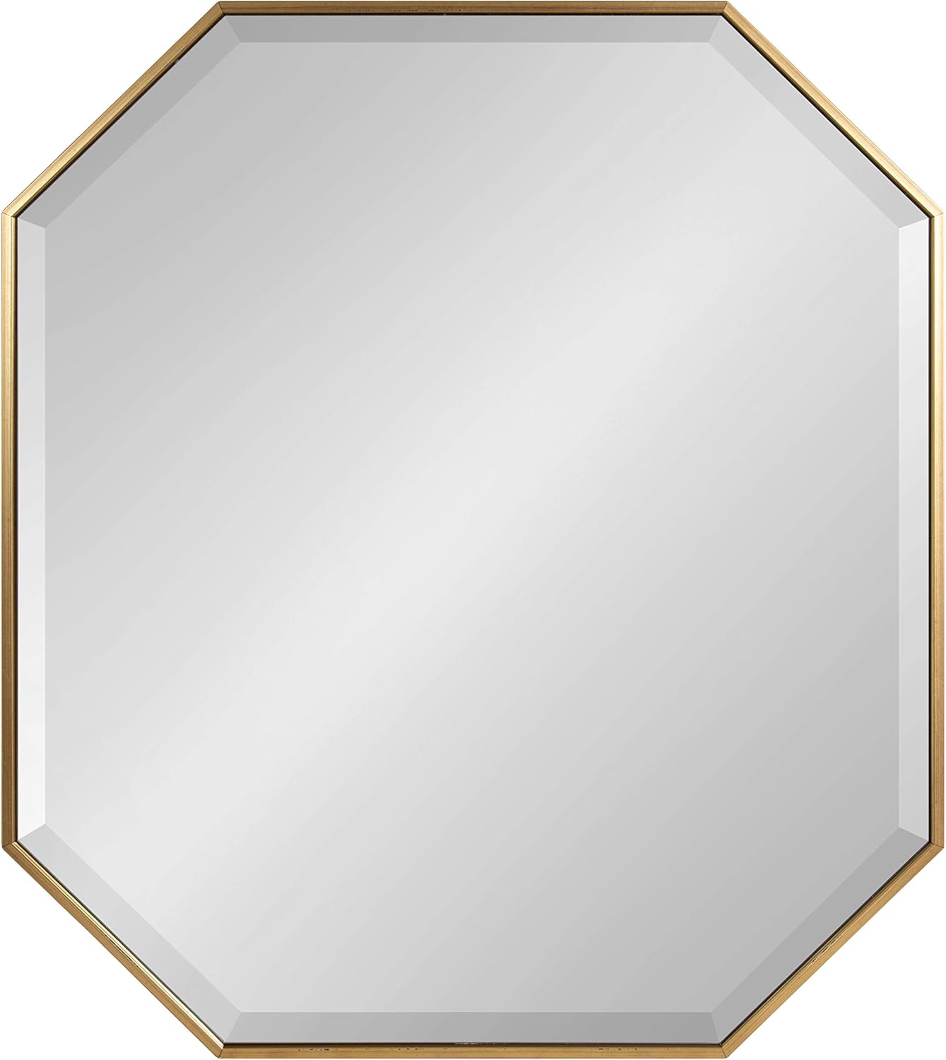 imageKate and Laurel Rhodes Modern Full Length Framed Octagon Wall Mirror 16 x 48 Gold Decorative Glam Geometric Wall AccentGold