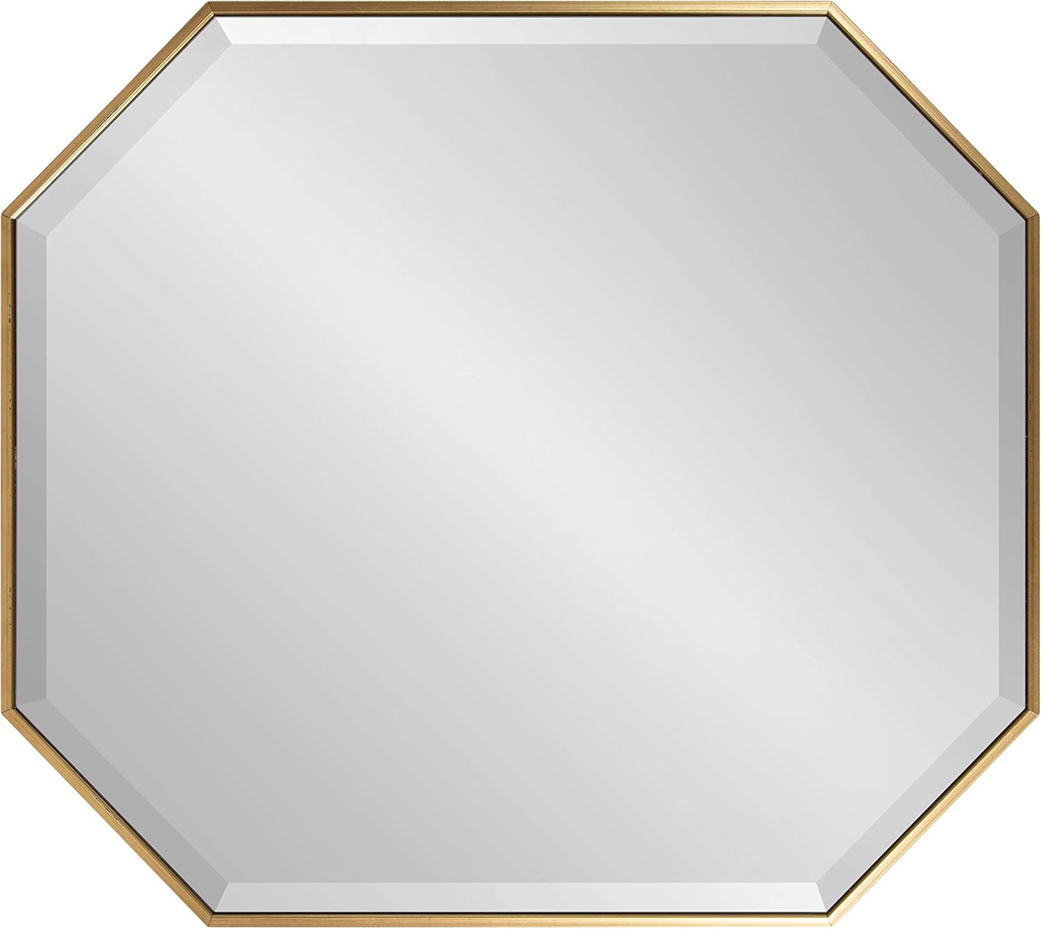imageKate and Laurel Rhodes Modern Full Length Framed Octagon Wall Mirror 16 x 48 Gold Decorative Glam Geometric Wall AccentGold