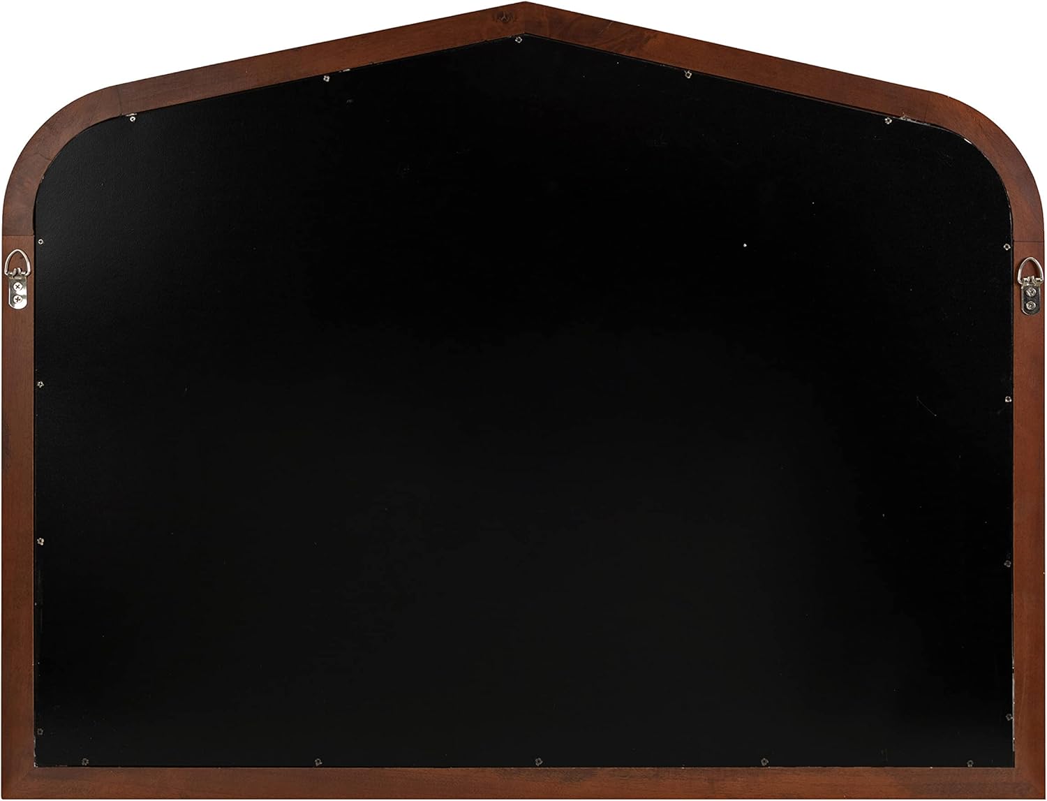 imageKate and Laurel Tudor Traditional Wooden Wide Arch Wall Mirror 36 x 28 Walnut Brown Vintage Arched Hanging Mirror with Pointed Arch and Pieced Wood FrameWalnut Brown