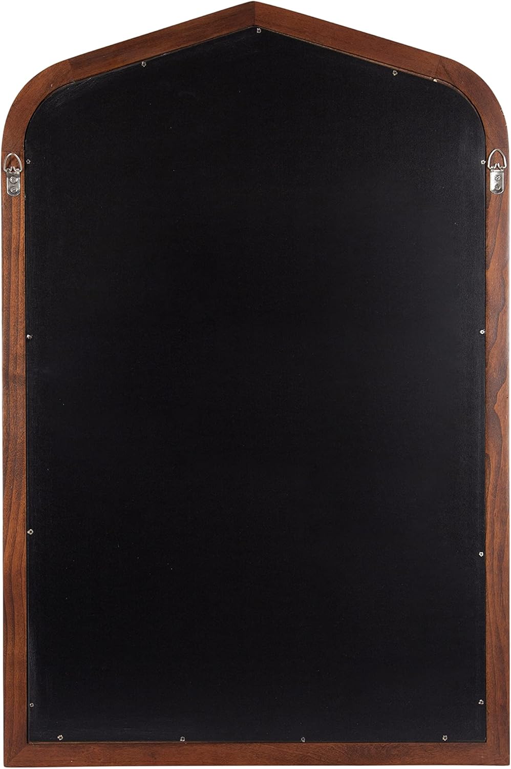 imageKate and Laurel Tudor Traditional Wooden Wide Arch Wall Mirror 36 x 28 Walnut Brown Vintage Arched Hanging Mirror with Pointed Arch and Pieced Wood FrameWalnut Brown
