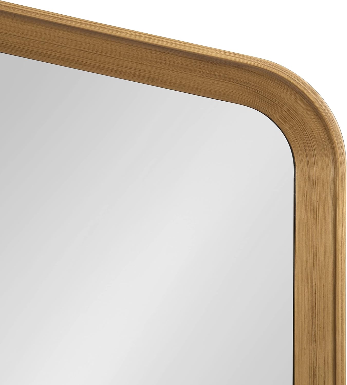 imageKate and Laurel Tudor Traditional Wooden Wide Arch Wall Mirror 36 x 28 Walnut Brown Vintage Arched Hanging Mirror with Pointed Arch and Pieced Wood FrameGold