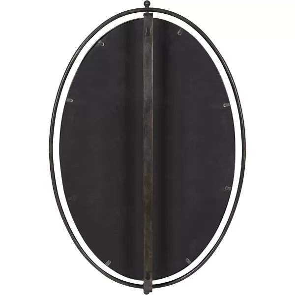 imageKate and Laurel Baron Modern Pivot Mirror 21 Inch Diameter Gold Decorative Adjustable Wall MirrorBronze