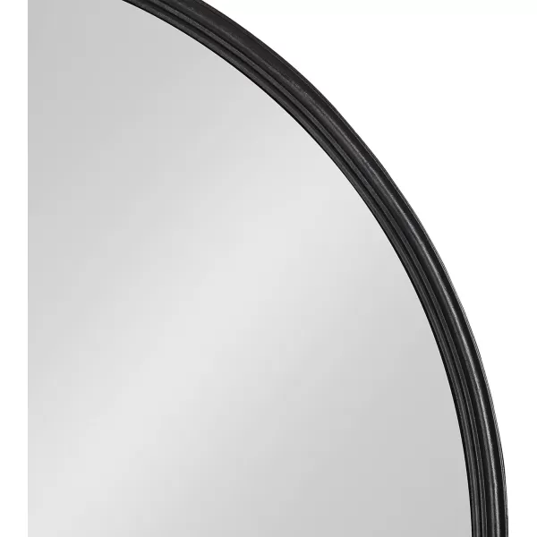 imageKate and Laurel Caskill Modern Wall Mirror 30quot Black Chic Circular Mirror for Wall DecorBlack