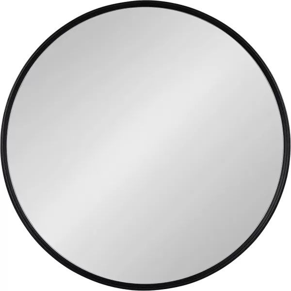 imageKate and Laurel Caskill Modern Wall Mirror 30quot Black Chic Circular Mirror for Wall DecorBlack