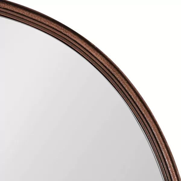 imageKate and Laurel Caskill Modern Wall Mirror 30quot Black Chic Circular Mirror for Wall DecorBronze