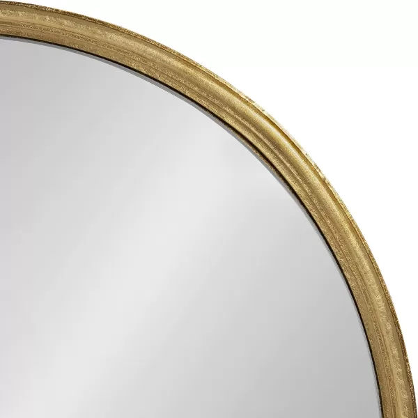 imageKate and Laurel Caskill Modern Wall Mirror 30quot Black Chic Circular Mirror for Wall DecorGold