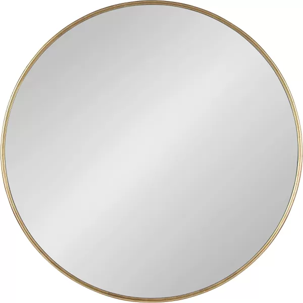 imageKate and Laurel Caskill Modern Wall Mirror 30quot Black Chic Circular Mirror for Wall DecorGold