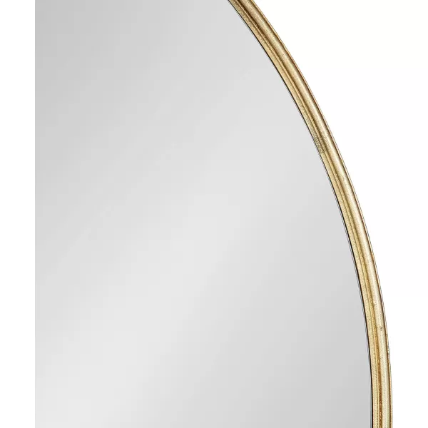 imageKate and Laurel Caskill Modern Wall Mirror 30quot Black Chic Circular Mirror for Wall DecorGold