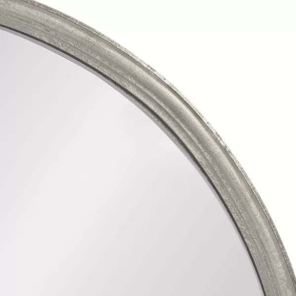 imageKate and Laurel Caskill Modern Wall Mirror 30quot Black Chic Circular Mirror for Wall DecorSilver