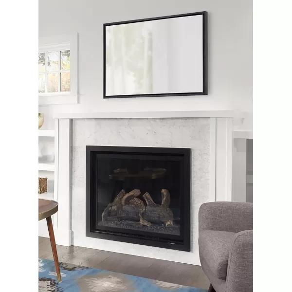 imageKate and Laurel Evans Glam Floating Framed Wall Mirror 18quot x 24quot Gold Chic Rectangle Accent MirrorBlack