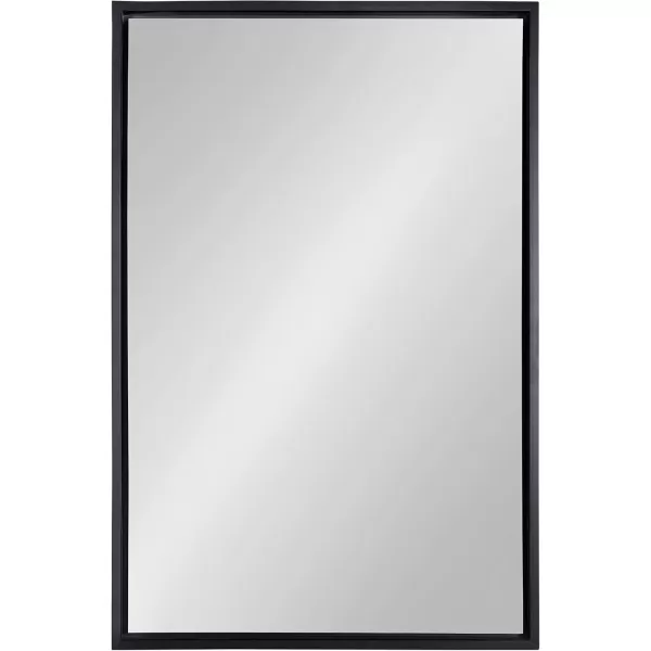 imageKate and Laurel Evans Glam Floating Framed Wall Mirror 18quot x 24quot Gold Chic Rectangle Accent MirrorBlack