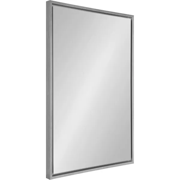imageKate and Laurel Evans Glam Floating Framed Wall Mirror 18quot x 24quot Gold Chic Rectangle Accent MirrorSilver