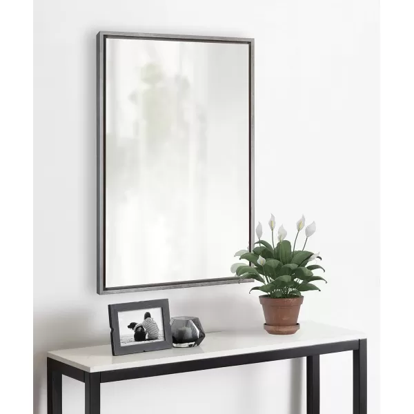 imageKate and Laurel Evans Glam Floating Framed Wall Mirror 18quot x 24quot Gold Chic Rectangle Accent MirrorSilver