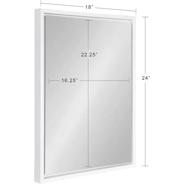 imageKate and Laurel Evans Glam Floating Framed Wall Mirror 18quot x 24quot Gold Chic Rectangle Accent MirrorWhite