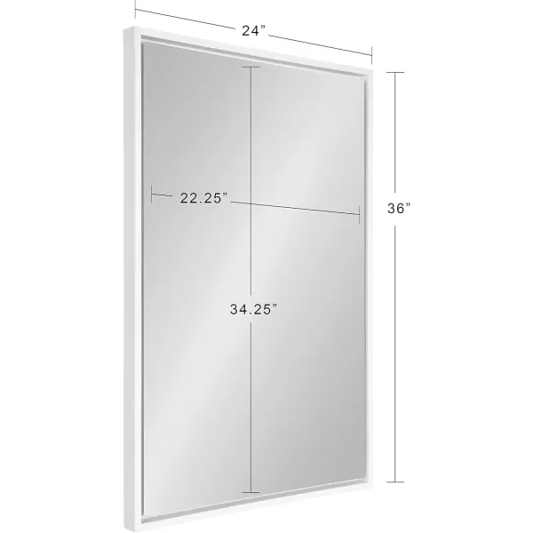 imageKate and Laurel Evans Glam Floating Framed Wall Mirror 18quot x 24quot Gold Chic Rectangle Accent MirrorWhite