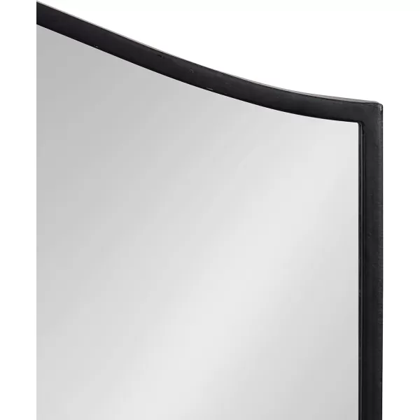 imageKate and Laurel Gramera Traditional Scalloped Arched Wall Mirror with Shelf 20x30 Black Decorative Glam Arch Mirror with Display Ledge and Sleek FinishBlack