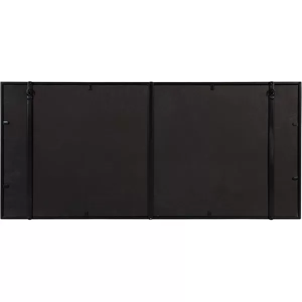 imageKate and Laurel Jackson Large RusticModern Farmhouse Metal Frame Mirror and Shelf Black 18x40