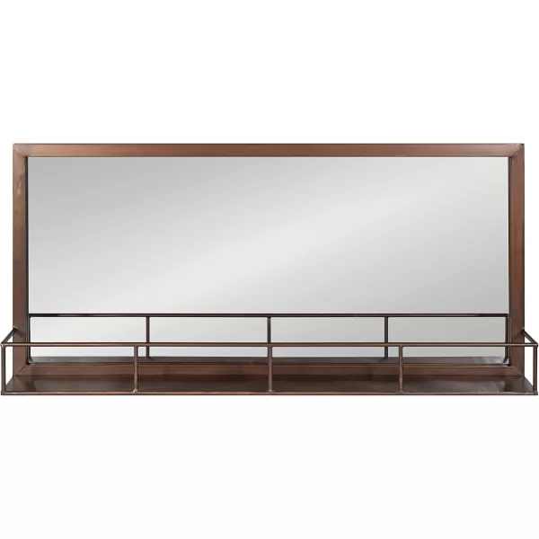 imageKate and Laurel Jackson Modern Wall Mirror with Shelf 18 x 40 Bronze Decorative Mirror with Functional Shelf for Storage and Display