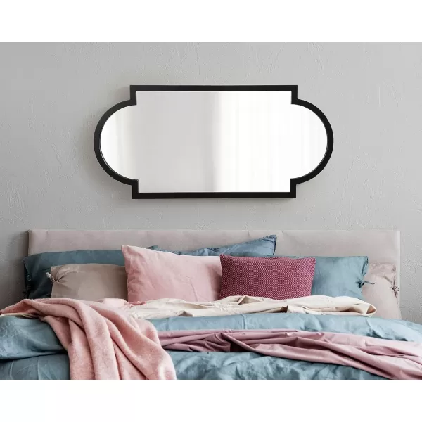 imageKate and Laurel Jovie Modern Panel Wall Mirror 20 x 42 Gold Glam Decorative Mirror for WallBlack